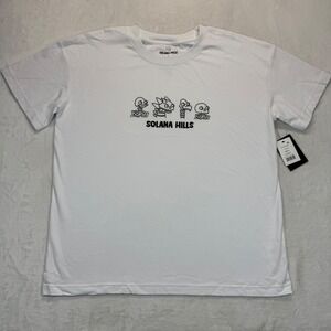 Solana‎ Hills Graphic T-Shirt Skeleton Crew White Tee Medium